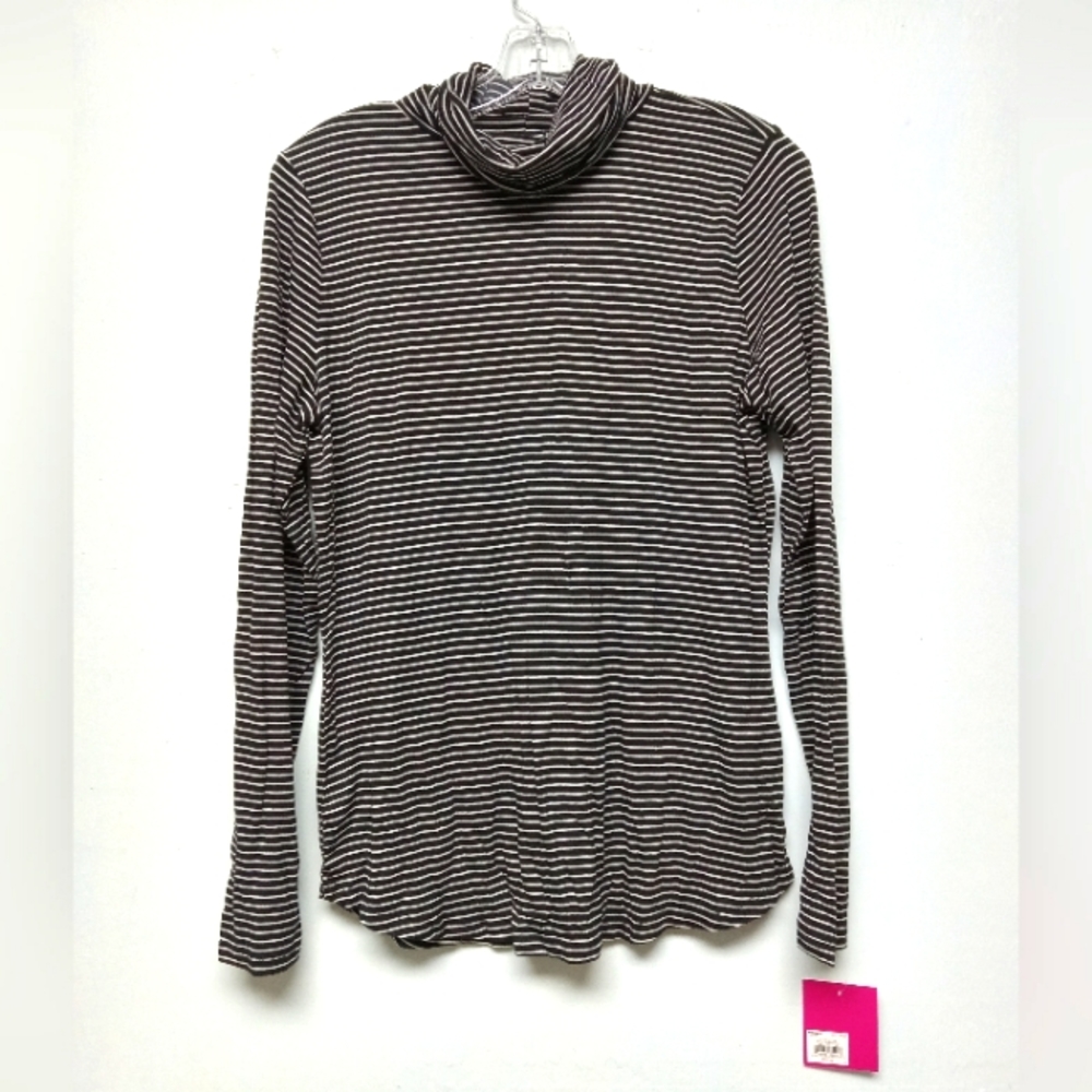 NWT So Kohl's Striped Favorite Turtleneck Y2K Top L